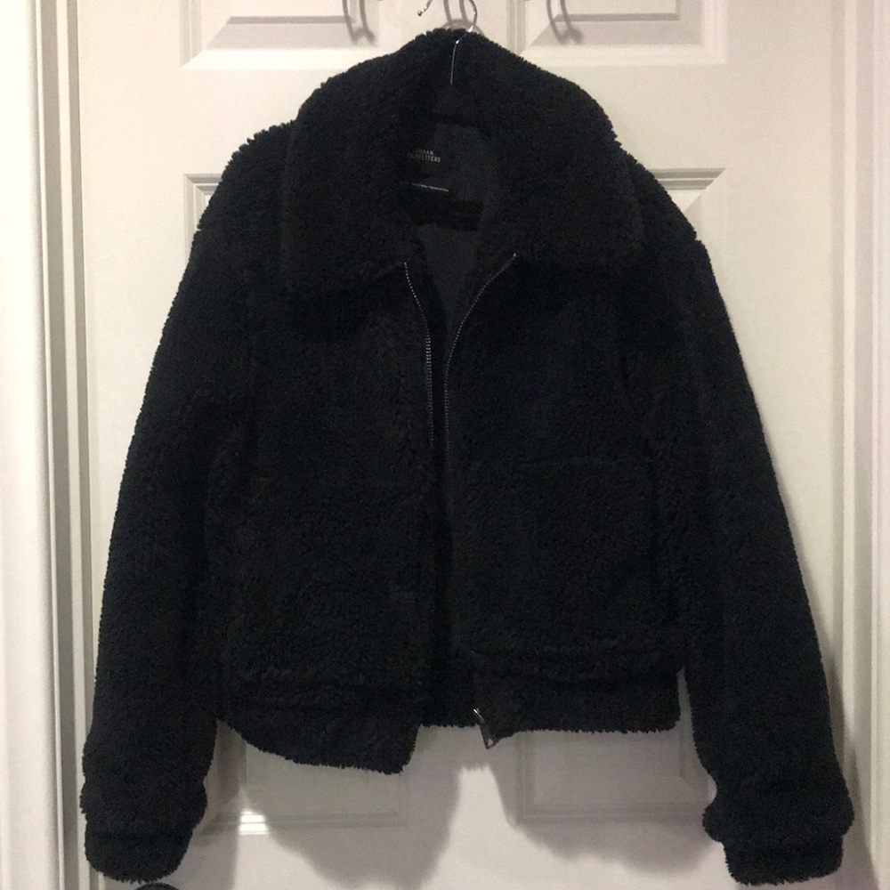 Urban Outfitters Cropped Teddy Jacket